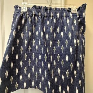 J. Crew Blue and White Textured Skirt